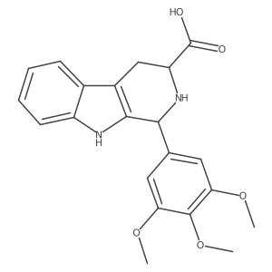 (3S)-1-(3,4,5-trimethoxyphenyl)-2,3,4,9-tetrahydro-1H-pyrido[3,4-b]indole-3-carboxylic acid结构式