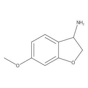 (3S)-6-Methoxy-2,3-dihydro-1-benzofuran-3-amine结构式