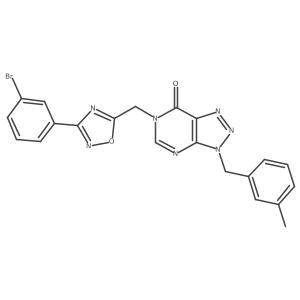 6-{[3-(3-bromophenyl)-1,2,4-oxadiazol-5-yl]methyl}-3-(3-methylbenzyl)-3,6-dihydro-7H-[1,2,3]triazolo[4,5-d]pyrimidin-7-one Structure