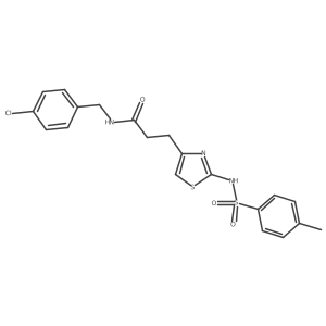 N-[(4-chlorophenyl)methyl]-3-[2-(4-methylbenzenesulfonamido)-1,3-thiazol-4-yl]propanamide结构式