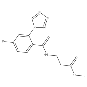 methyl N-[4-fluoro-2-(1H-tetrazol-1-yl)benzoyl]-beta-alaninate Structure