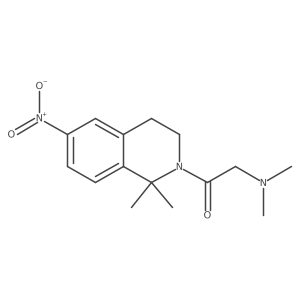 1-(3,4-Dihydro-1,1-dimethyl-6-nitro-2(1H)-isoquinolinyl)-2-(dimethylamino)ethanone Structure