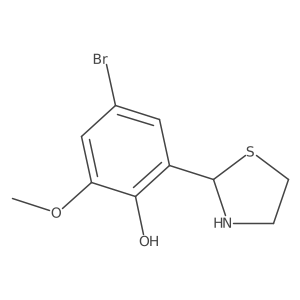 4-Bromo-2-methoxy-6-(2-thiazolidinyl)phenol Structure