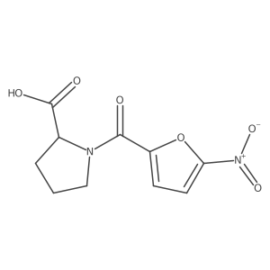 1-(5-Nitrofuran-2-carbonyl)pyrrolidine-2-carboxylic acid结构式