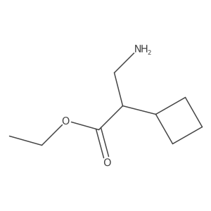 Ethyl 3-amino-2-cyclobutylpropanoate结构式