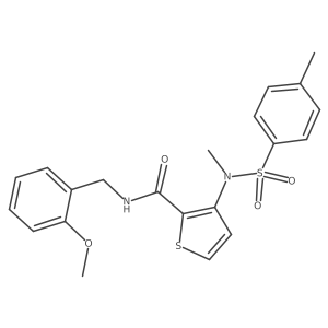 N-[(2-methoxyphenyl)methyl]-3-(N-methyl4-methylbenzenesulfonamido)thiophene-2-carboxamide结构式
