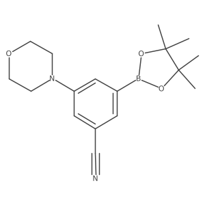 3-Morpholino-5-(4,4,5,5-tetramethyl-1,3,2-dioxaborolan-2-yl)benzonitrile结构式