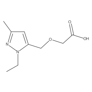 [(1-ethyl-3-methyl-1H-pyrazol-5-yl)methoxy]acetic acid结构式