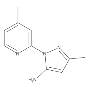 3-methyl-1-(4-methylpyridin-2-yl)-1H-pyrazol-5-amine结构式