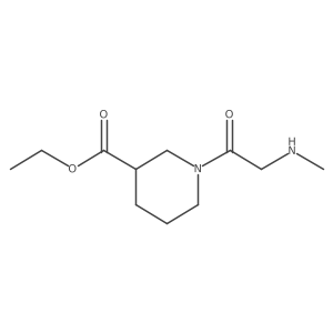 Ethyl 1-[2-(methylamino)acetyl]piperidine-3-carboxylate结构式