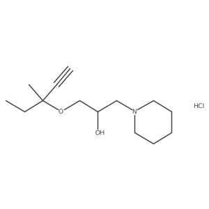 1-((3-Methylpent-1-yn-3-yl)oxy)-3-(piperidin-1-yl)propan-2-ol hydrochloride结构式