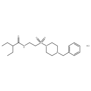 N-(2-((4-benzylpiperazin-1-yl)sulfonyl)ethyl)-2-ethylbutanamide hydrochloride Structure