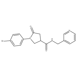 1-(4-bromophenyl)-5-oxo-N-(pyridin-3-ylmethyl)pyrrolidine-3-carboxamide结构式