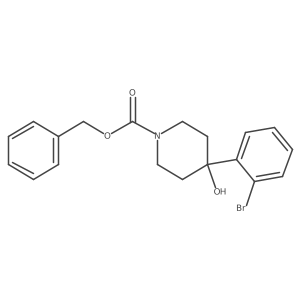Phenylmethyl 4-(2-bromophenyl)-4-hydroxy-1-piperidinecarboxylate结构式