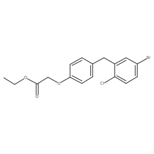 Ethyl 2-(4-(5-bromo-2-chlorobenzyl)phenoxy)acetate结构式