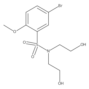 Bis(2-hydroxyethyl)[(5-bromo-2-methoxyphenyl)sulfonyl]amine Structure