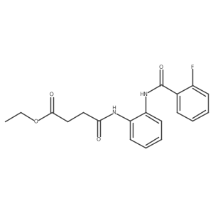 Ethyl 4-((2-(2-fluorobenzamido)phenyl)amino)-4-oxobutanoate结构式