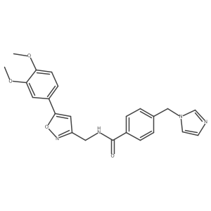 4-((1H-imidazol-1-yl)methyl)-N-((5-(3,4-dimethoxyphenyl)isoxazol-3-yl)methyl)benzamide Structure