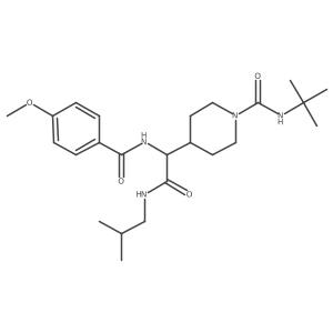 N~1~-(tert-butyl)-4-{2-(isobutylamino)-1-[(4-methoxybenzoyl)amino]-2-oxoethyl}tetrahydro-1(2H)-pyridinecarboxamide Structure