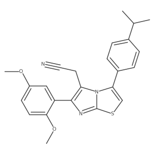 6-(2,5-Dimethoxyphenyl)-3-[4-(1-methylethyl)phenyl]imidazo[2,1-b]thiazole-5-acetonitrile结构式