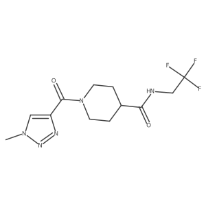 1-(1-methyl-1H-1,2,3-triazole-4-carbonyl)-N-(2,2,2-trifluoroethyl)piperidine-4-carboxamide Structure