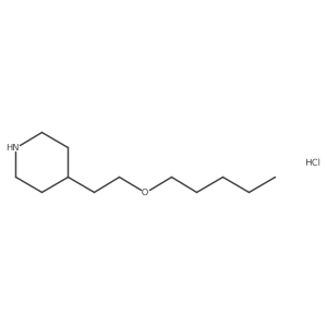 4-[2-(Pentyloxy)ethyl]piperidine hydrochloride结构式