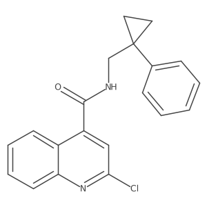 2-chloro-N-[(1-phenylcyclopropyl)methyl]quinoline-4-carboxamide结构式