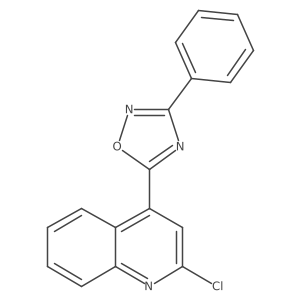 2-Chloro-4-(3-phenyl-1,2,4-oxadiazol-5-yl)quinoline Structure