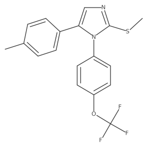 2-(methylthio)-5-(p-tolyl)-1-(4-(trifluoromethoxy)phenyl)-1H-imidazole结构式