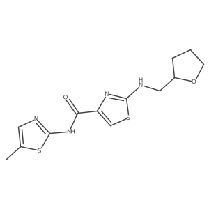 N-(5-methyl-1,3-thiazol-2-yl)-2-[(tetrahydrofuran-2-ylmethyl)amino]-1,3-thiazole-4-carboxamide Structure