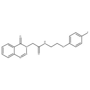 O=C(Cn1nnc2ccccc2c1=O)NCCOc1ccc(F)cc1结构式
