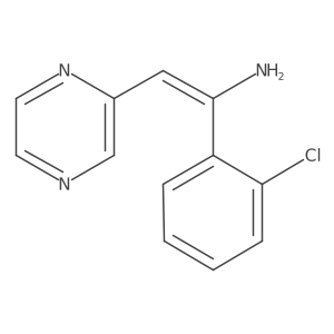 Benzenemethanamine, 2-chloro-I+/--(pyrazinylmethylene)-, (Z)- Structure