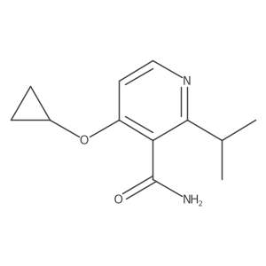 4-Cyclopropoxy-2-isopropylnicotinamide结构式