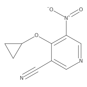 4-Cyclopropoxy-5-nitronicotinonitrile结构式