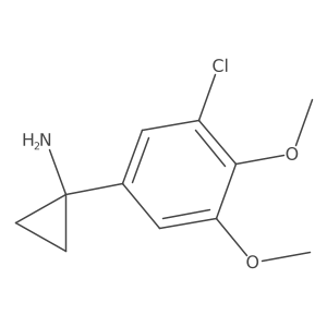 1-(3-Chloro-4,5-dimethoxyphenyl)cyclopropan-1-amine结构式