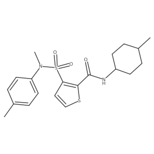 N-(4-methylcyclohexyl)-3-[methyl(4-methylphenyl)sulfamoyl]thiophene-2-carboxamide结构式