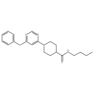 N-butyl-1-(6-phenoxypyrimidin-4-yl)piperidine-4-carboxamide结构式