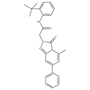 2-(5-methyl-3-oxo-7-(pyridin-2-yl)-[1,2,4]triazolo[4,3-c]pyrimidin-2(3H)-yl)-N-(2-(trifluoromethyl)phenyl)acetamide Structure