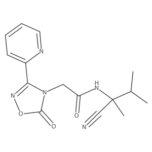 N-(1-cyano-1,2-dimethylpropyl)-2-[5-oxo-3-(pyridin-2-yl)-4,5-dihydro-1,2,4-oxadiazol-4-yl]acetamide Structure