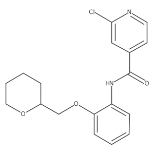 2-chloro-N-[2-(tetrahydropyran-2-ylmethoxy)phenyl]pyridine-4-carboxamide结构式