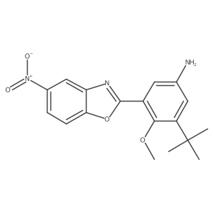 3-(Tert-butyl)-4-methoxy-5-(5-nitrobenzo[d]oxazol-2-yl)aniline结构式
