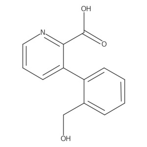 3-(2-Hydroxymethylphenyl)picolinic acid结构式