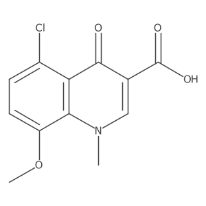 5-Chloro-8-methoxy-1-methyl-4-oxo-1,4-dihydroquinoline-3-carboxylic acid结构式