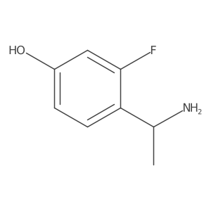 4-(1-Aminoethyl)-3-fluorophenol结构式