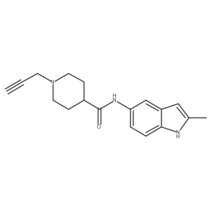 N-(2-methyl-1H-indol-5-yl)-1-(prop-2-yn-1-yl)piperidine-4-carboxamide结构式