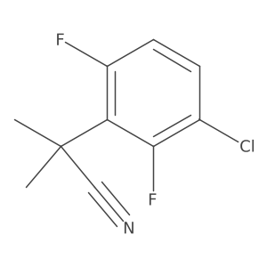 2-(3-Chloro-2,6-difluorophenyl)-2-methylpropanenitrile结构式