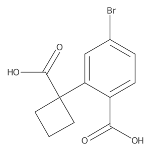 4-bromo-2-(1-carboxycyclobutyl)Benzoic acid结构式