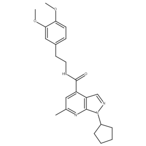 1-cyclopentyl-N-[2-(3,4-dimethoxyphenyl)ethyl]-6-methyl-1H-pyrazolo[3,4-b]pyridine-4-carboxamide Structure