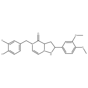 5-[(3,4-Difluorophenyl)methyl]-2-(3,4-dimethoxyphenyl)-1,2,3,3a-tetrahydropyrazolo[1,5-a]pyrazin-4-one结构式