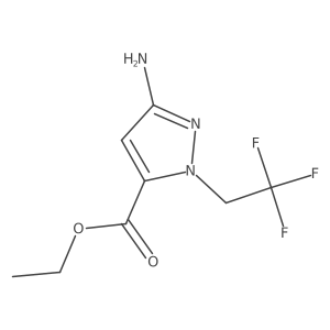 Ethyl 3-amino-1-(2,2,2-trifluoroethyl)-1H-pyrazole-5-carboxylate结构式